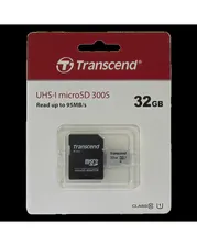 Карта памяти microSDHC UHS-I U1 TRANSCEND 32 ГБ, 95 МБ/с