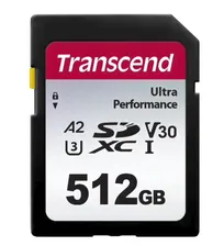 Карта памяти Transcend SDXC 512GB UHS-I U3 V30 A2 R160/W90MB/s (TS512GSDC340S)