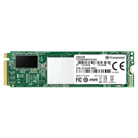 Твердотельный накопитель SSD 256 ГБ M.2 NVMe Transcend (TS256GMTE220S)