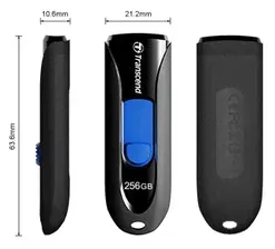 Emtec Флешка USB Transcend Jetflash 790 256ГБ, USB3.0, черный и синий [ts256gjf790k] usb-флешки