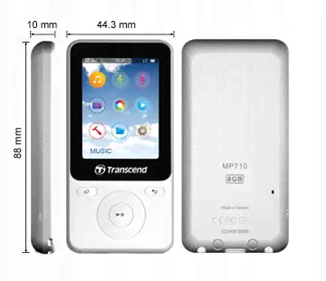 Transcend MP3/MP4 MP710 Radio 8GB AUX Krokomierz