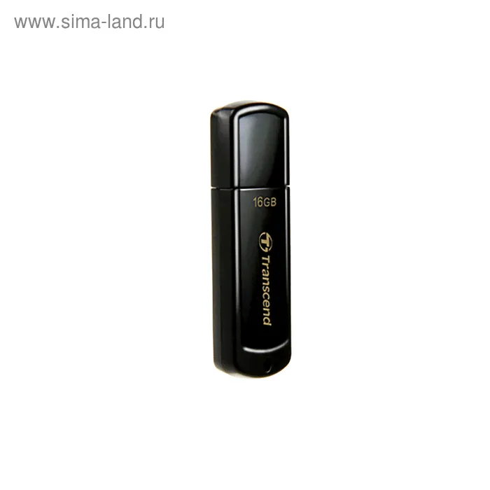 Флешка USB2.0 Transcend JetFlash 350 TS16GJF350, 16 Гб, черная-0