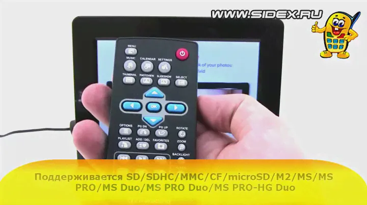 Sidex.ru: Видеообзор фоторамки Transcend T.photo PF830 2 Gb (rus)