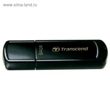 Флешка USB2.0 Transcend Jetflash 350 TS64GJF350, 64 Гб, черная