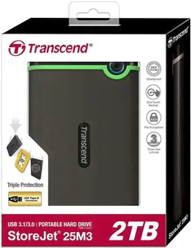 Внешний HDD TRANSCEND Portable StoreJet 25M3 2TB-1