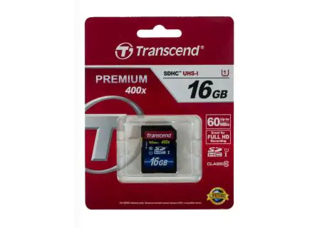 Карта памяти SDHC Transcend 16ГБ Premium C10 Чёрный
