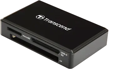Картридер CF/SD/microSD Transcend "TS-RDF9K2", внешн., черный