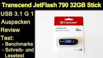 Transcend JetFlash 790 32GB USB 3.1 Gen. 1 Stick - Auspacken Review Test Geschwindigkeit Benchmarks
