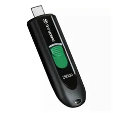 USB-флешка Transcend JetFlash 790C 256 Гб черно-зеленая