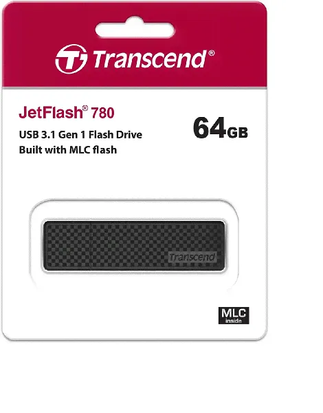 Флеш накопитель 64GB Transcend JetFlash 780, USB 3.0, черный/хром {TS64GJF780}-0